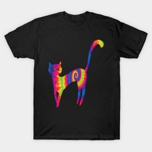 Cat poose Tie dye T-Shirt